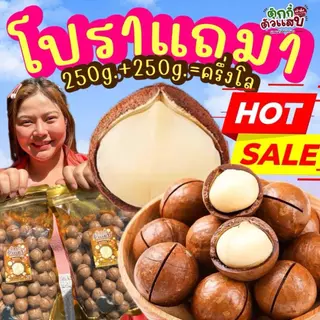 1แถม1 ถุงละ250g. แมคคาเดเมีย เม็ดใหญ่ เปลือกบาง เนื้อเยอะ ตุ๊กกี้ตัวแสบ