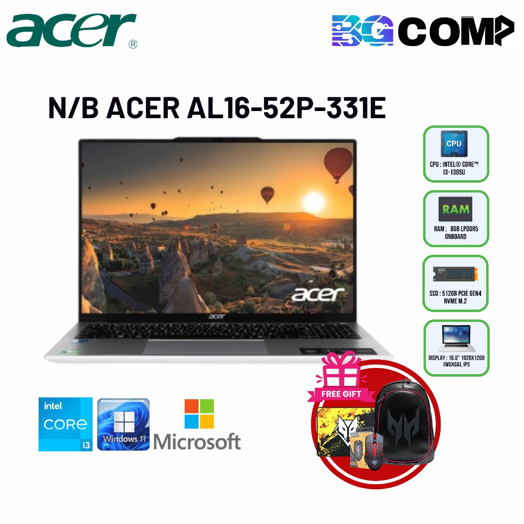 N/B Acer AL16-52P-331E/T002 (16) Light Silver