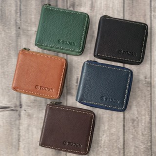 กระเป๋าสตางค์หนังแท้ Tough รุ่นซิปรอบชามัวร์