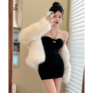 Rita พร้อมส่ง💖ชุดเดรสสั้น เดรสรัดรูป🎀เสื้อคล้องคอเซ็กซี่ผู้หญิง แกาะอก ชุดไปทะเล ดูแพง สไตล์เวียดนาม ชุดเข้ารูป