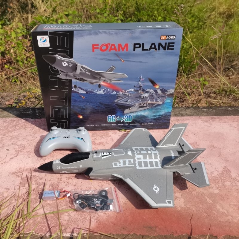 FX9635 RC เครื่องบินบังคับ​วิทยุ​ F35 4CH Fighter Jet ระบบมอเตอร์​ Brushless ชุดพร้อมบิน RTF