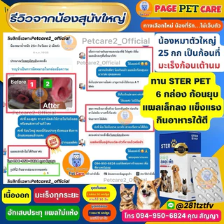 *มีส่งด่วน [ Ster Pet โปร 1 แถม 1 ] สูตรมะเร็ง เนื้องอก ใช้กับหมาแมว ของแท้จากบริษัท