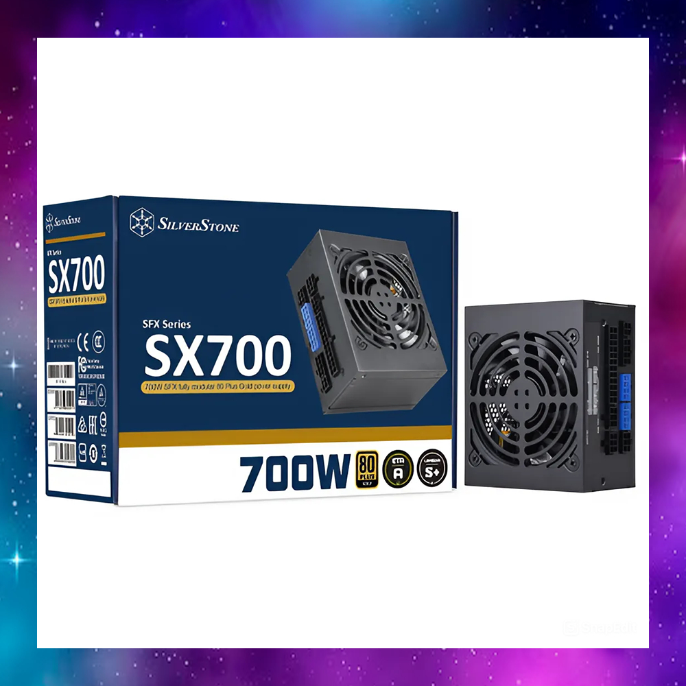 POWER SUPPLY (อุปกรณ์จ่ายไฟ) SILVERSTONE SFX FORM FACTOR - 700W 80 PLUS GOLD ใช้งานปกติ ประกัน8/2026