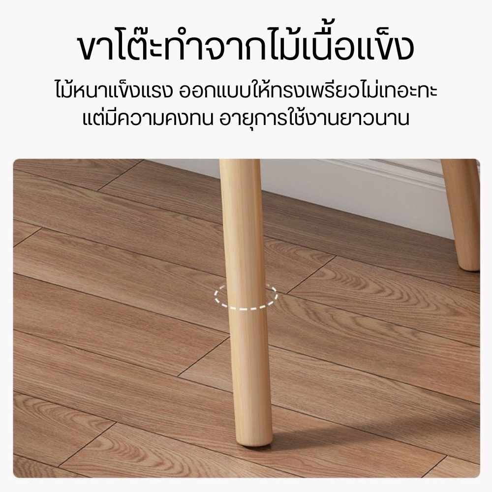 โต๊ะทำงาน วางคอมพิวเตอร์ เรียนหนังสือ โทนสีไม้เมเปิ้ล/โอ๊ค/ขาว ตกแต่งห้องง่าย 80/100/120cm พร้อมส่ง - รูปที่ 3