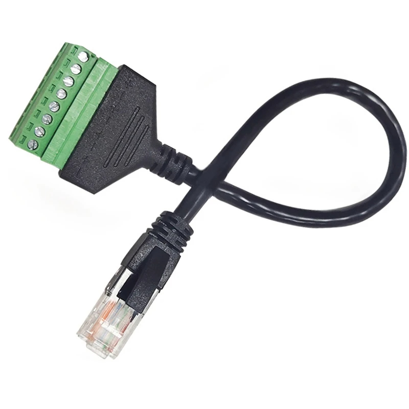 RJ45 สกรู 8P Connector Ethernet Rj45 ชายหญิง 8 พินสกรูอะแดปเตอร์เครือข่ายสําหรับกล้องวงจรปิด DVR