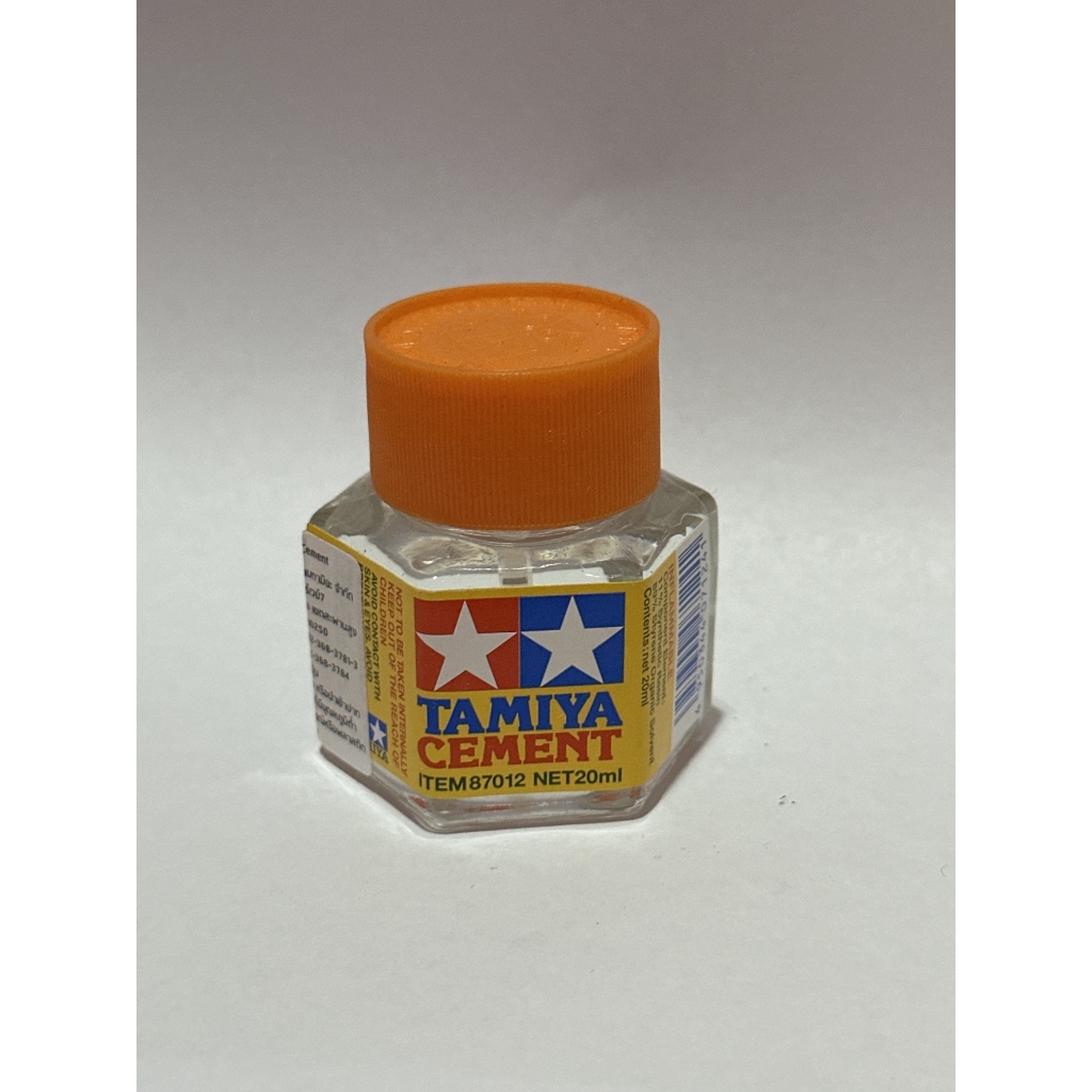 TAMIYA 87012 CEMENT (20ml) กาวสำหรับการทำโมเดลพลาสติก ฝาส้ม
