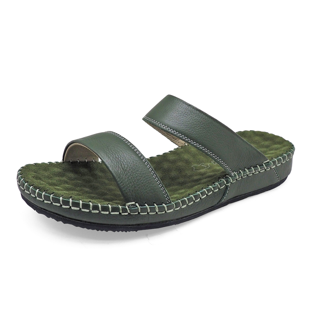 TAYWIN(แท้) รองเท้าแตะเทวินทร์ รุ่น SKC-16 หนังชามัวร์ปั่นนิ่มเขียว