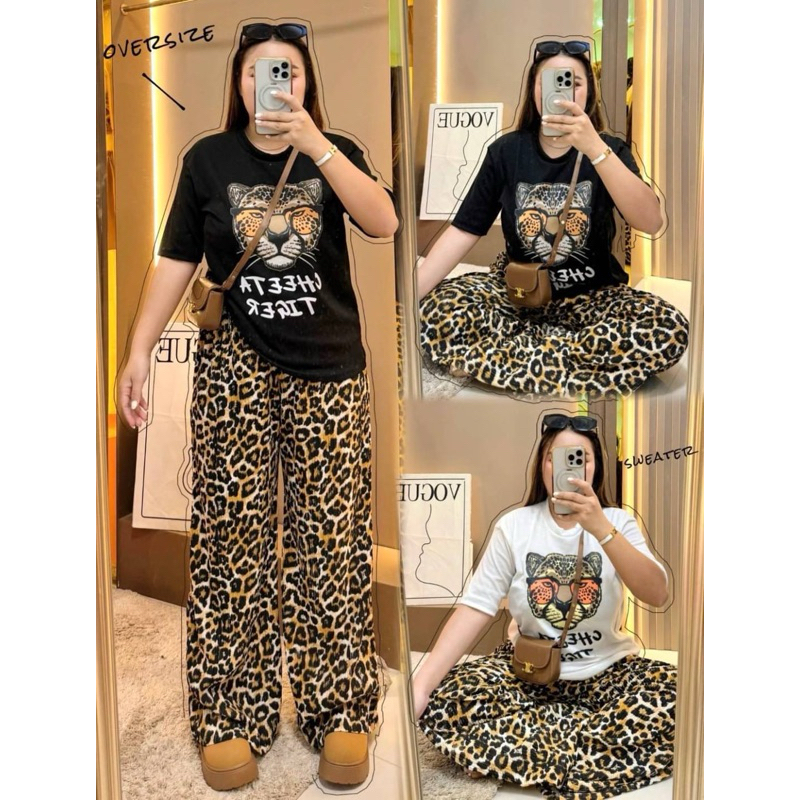 ยกเซต เสื้อเสือ+ กางเกงเสือ #สาวอวบ