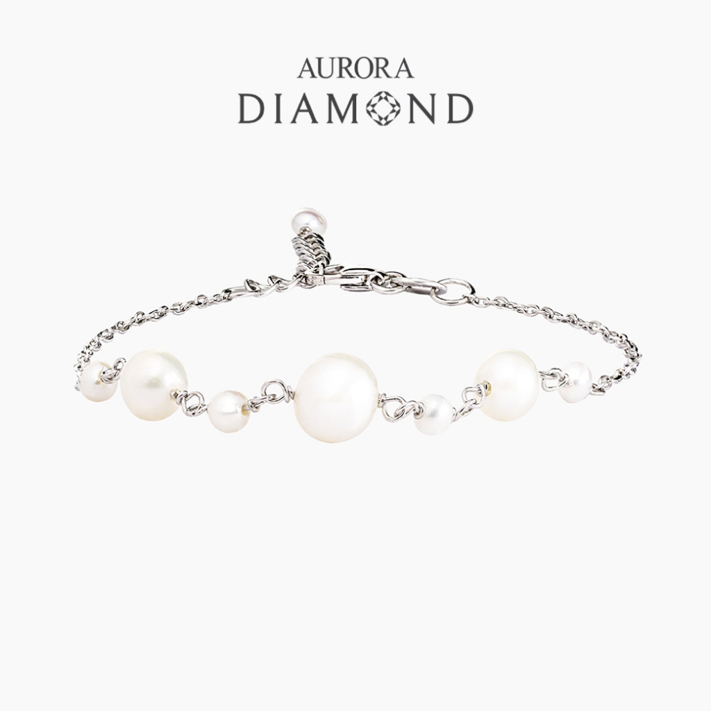 Aurora Diamond สร้อยข้อมือมุกแท้ Bright Pearl Collection DBPL005
