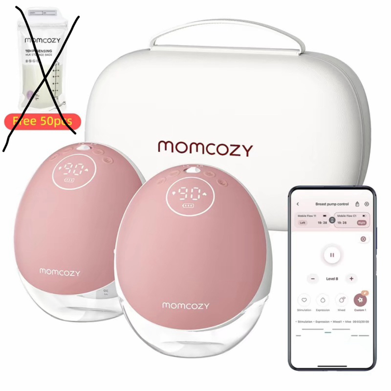 (ประกันเหลือเยอะ) Momcozy Mobile Flow M9 มัมโคซี่เครื่องปั้มนมไฟฟ้าไร้สาย เครื่องปั๊มนมแฮนด์ฟรี