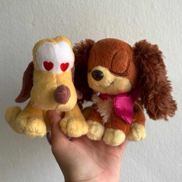 มือสอง หายากค่ะ ตุ๊กตา Lady and the tramp & Pluto