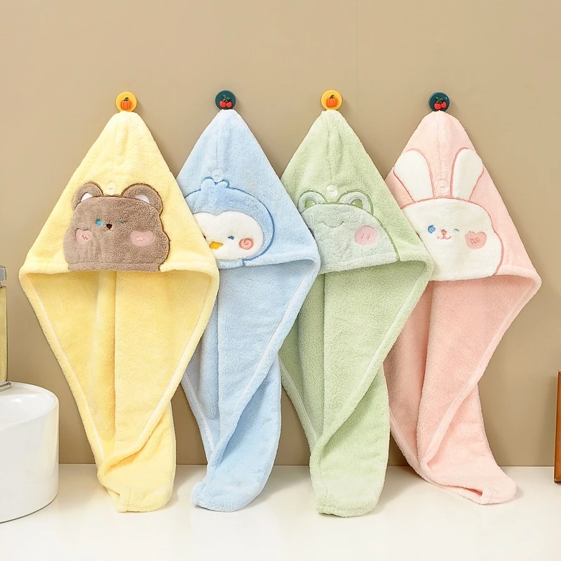 ShopAt.Two[NP-7002] ผ้าคลุมผมอาบน้ำ หมวกคลุมผมดูดซับน้ำ แห้งเร็ว