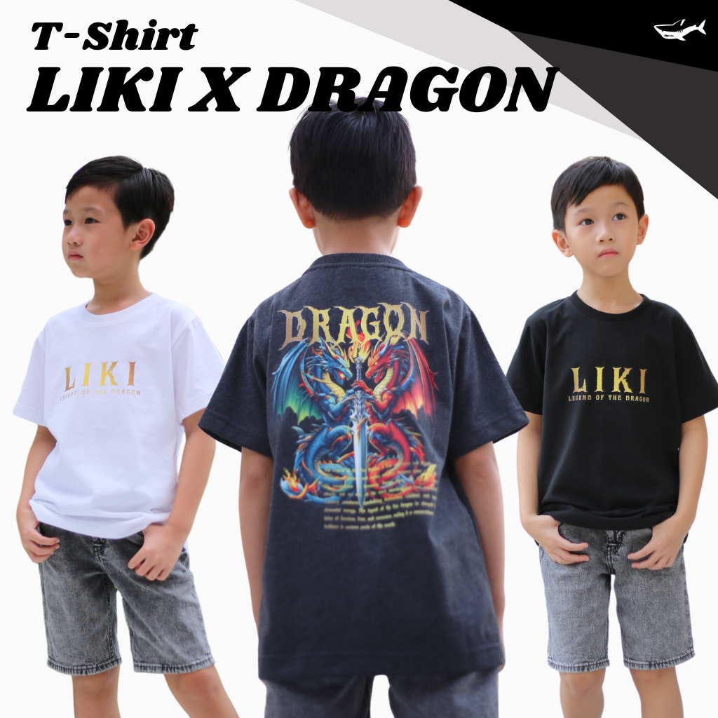 เสื้อยืดเด็ก LIKI X LEGEND OF THE DRAGON มาพร้อมลายมังกรในตำนาน