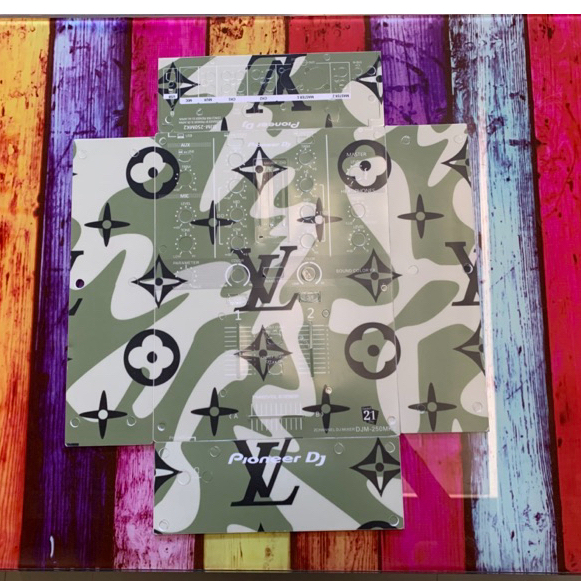 Skin cover dj for DJM 250MK2 สีเขียว สติกเกอร์ติดเครื่องDJ รุ่น DJM 250MK2