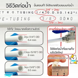 2หุน (1/4" 6.4mm)3หุน(3/8" 9.5mm) สายยาง สายน้ำดื่ม ท่อน้ำ Food Grade LLDPE Tube 5เมตร (สีขาว ฟ้า แดง เหลือง)