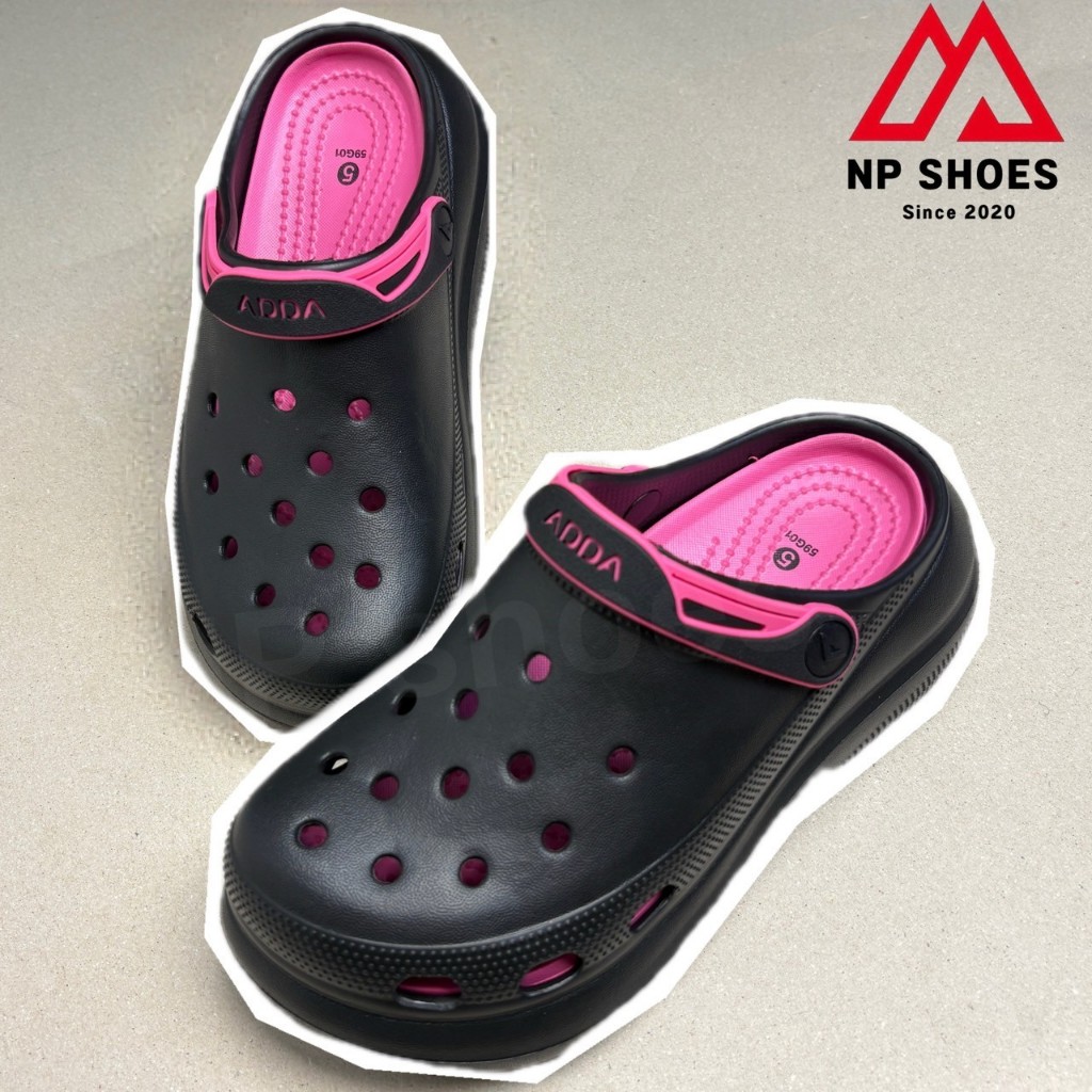 รองเท้าหัวโต ADDA รุ่น 59G01-W1 SIZE (4-7) สำหรับหญิง มีสายรัดหลังเพิ่มความกระชับ นุ่มสวมใส่สบาย เสริมส้นสูง 2.5 นิ้วค่ะ - รูปที่ 2