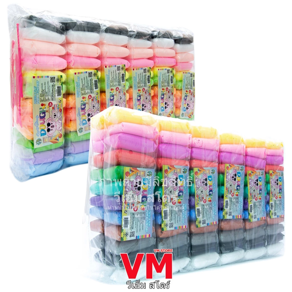 ดินเบา 12 สี และอุปกรณ์ตัด แพ็ค 12 ชุด ขนาด 10 กรัม