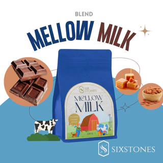 (รวมสู้นม!!!)เมล็ดกาแฟคั่วเข้ม BedRock และ Mellow Milk ไม่ติดเปรี้ยว โรบัสต้า+อราบิก้า โรงคั่วกาแฟซิกซ์สโต