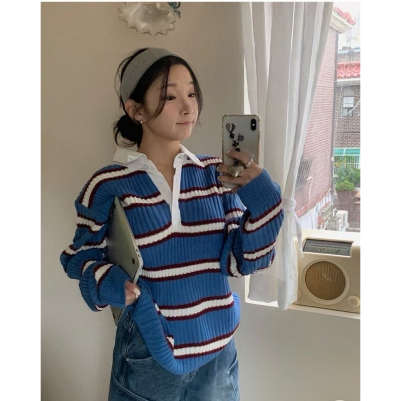 เสื้อคอปกไหมพรหมสุดคิ้ว สายเกาต้องชอบ