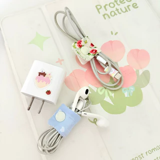 ที่เก็บสายชาร์จ เส้นเล็ก เก็บสายหูฟัง 🎀 สายรัดเคเบิล