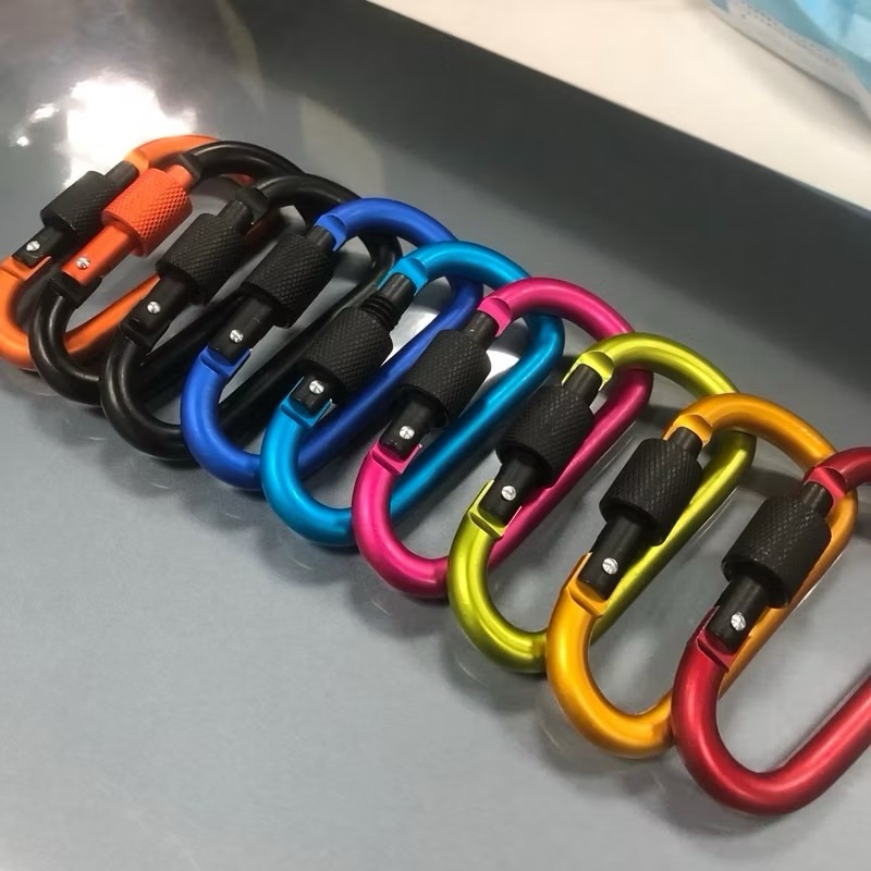 คาราบิเนอร์ รูปตัวD พวงกุญแจ Carabinerส่งจากไทย