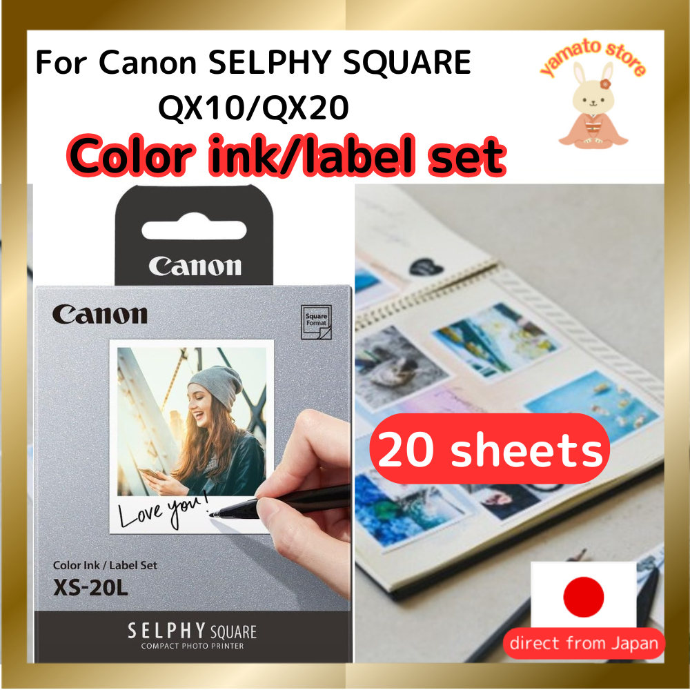 Canon XS-20L Color ink/label set for Canon SELPHY SQUARE QX10/QX20 20sheets