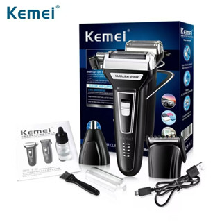 Kemei KM-6559 แบตเตอเลี่ยนตัดผม ขนจมูก โกนหนวด 3in1