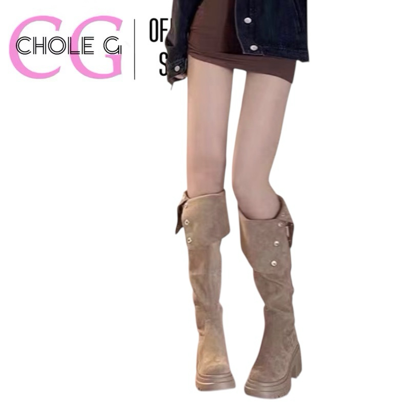 Chole G : Nene Signature 4in1 Korea Long Boots รองเท้าบูทยาวเกาหลี ใส่ได้4แบบในคู่เดียว ส้น 7cm (SH0192)