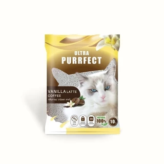 ทรายแมวเบนโทไนท์ (ถ่านหินภูเขาไฟ) ULTRA PURFECT ฝุ่นน้อย Nature 100% (ขนาด 10 ลิตร)