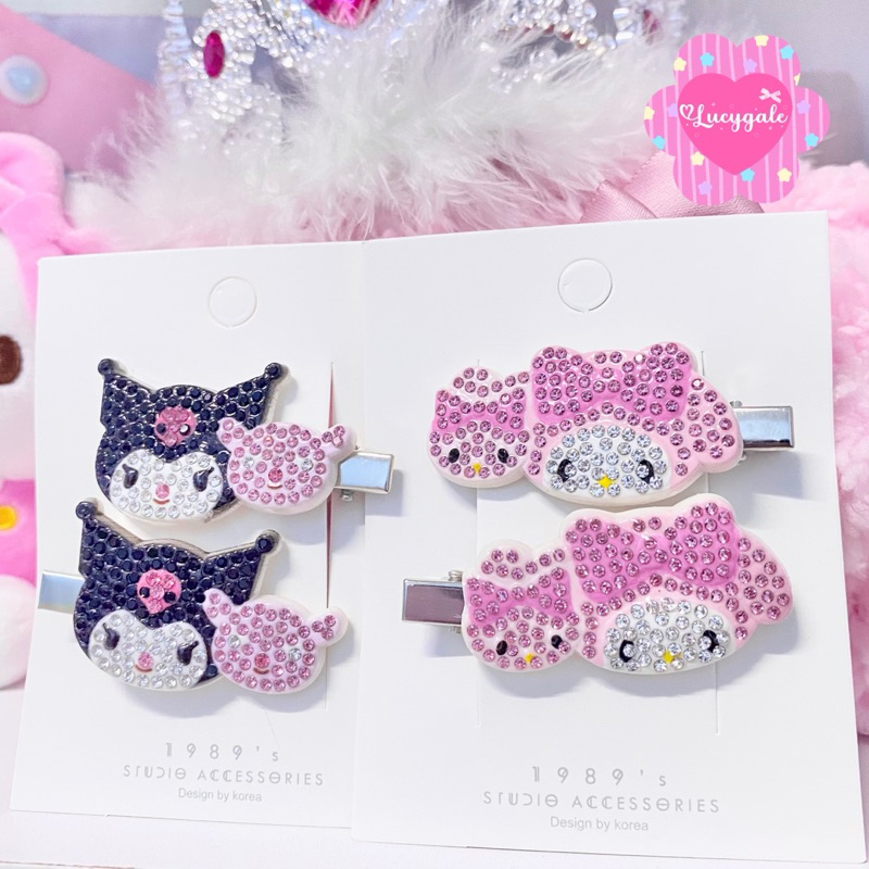 พร้อมส่ง กิ๊บติดผม sanrio กิ๊บซานริโอ้หัวเพชร มายเมโลดี้ ชินนาม่อน