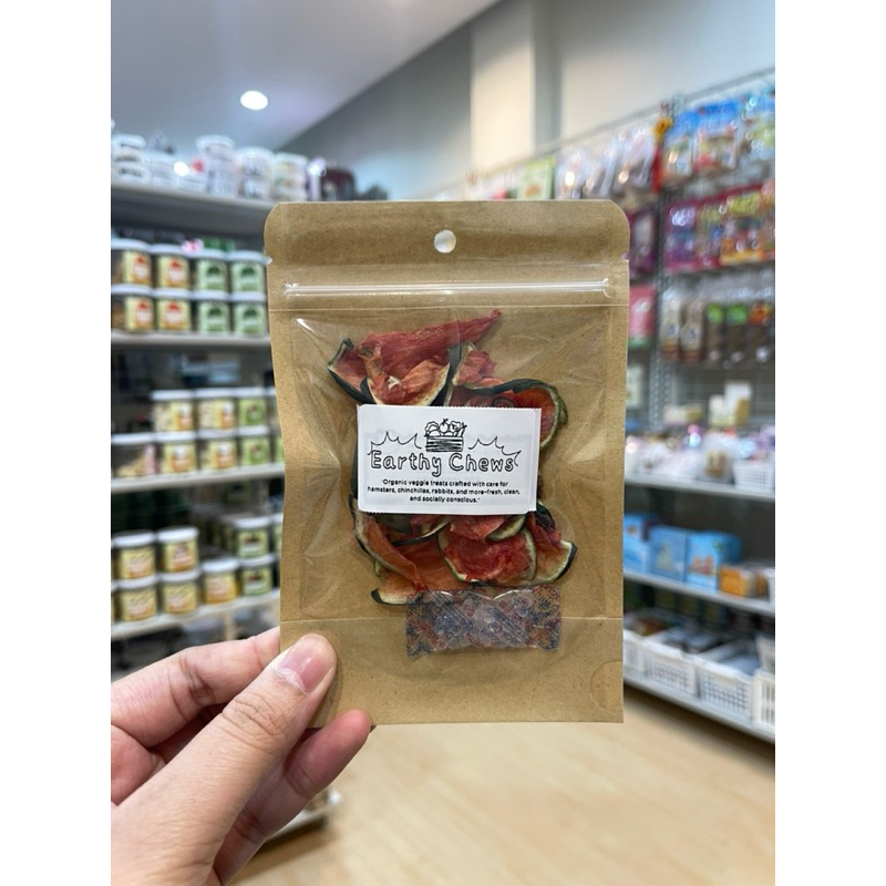 Earthy Chews ผักผลไม้อบแห้ง จากจังหวัดแพร่ แฮมสเตอร์ กระรอก แฟตเทล ชูการ์ ดอร์เมาส์ กระต่าย
