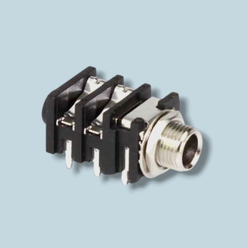 PCB Jack 6.35mm 1/4" Stereo 6 pin แบบลงปรินท์