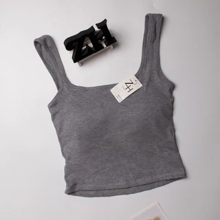 ZH.6760 สายเดี่ยวผ้าร่องฟองน้ำในตัวงานอย่างดี(7สีพร้องส่ง)เสื้อกล้ามผู้หญิงฟรีไซส์