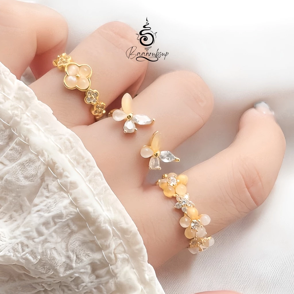 ✨ผ่านพิธี✨แหวนหินซันสโตน หินนำโชครุ่งโรจน์ทุกด้าน เสริมความมั่นใจ อำนาจ บารมี