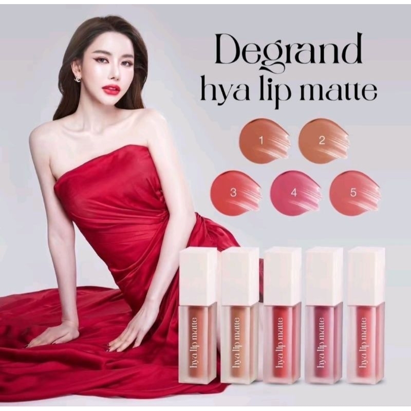 De Grand Lip Hya ‼️ลิป ดีแกรนด์ ลิปมามูพี่ฝน ลิป ไฮยา ซอฟแมท บางเบา เม็ดสีชัด ติดทน