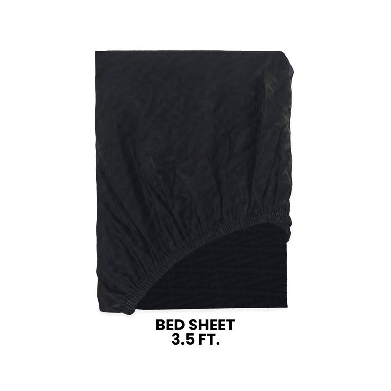 BED SHEET 3.5 FT. (100% BCI Cotton jacquard monogram bed sheet.)