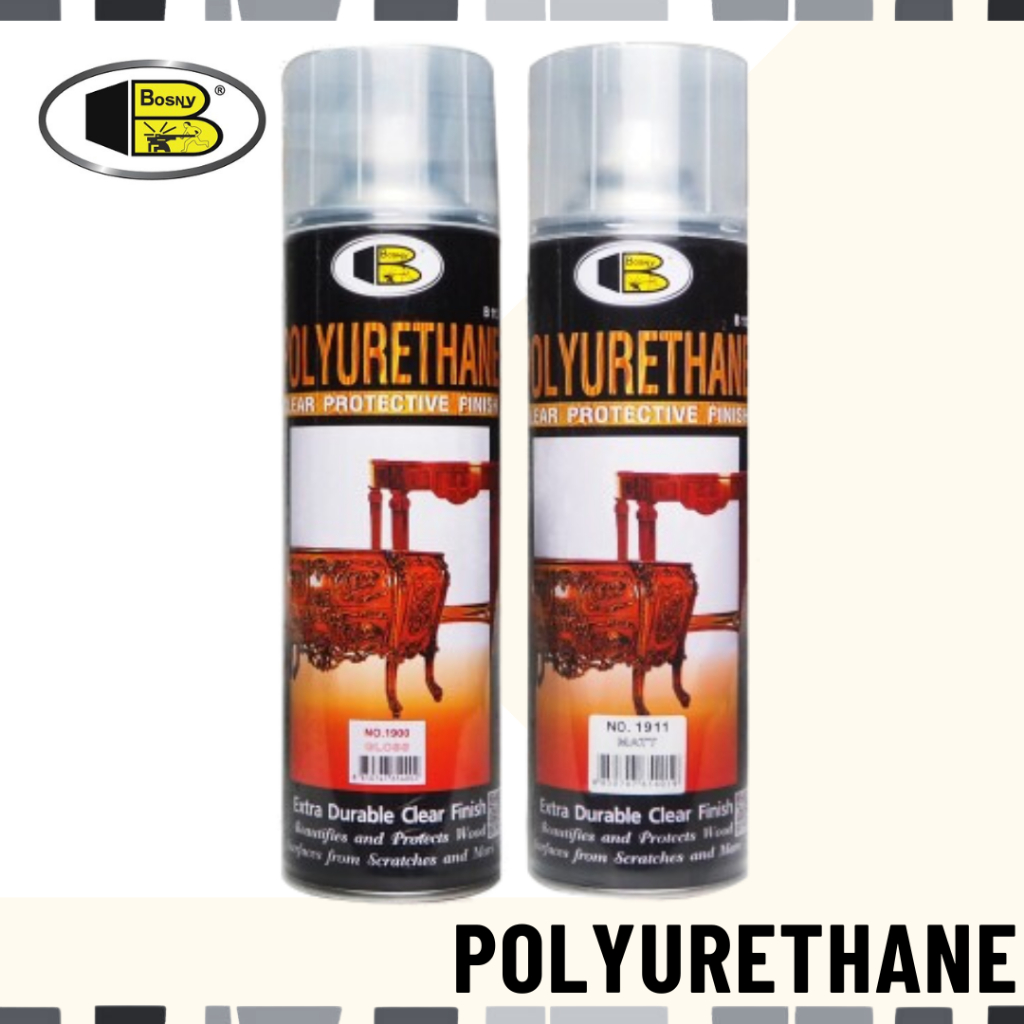 BOSNY สีสเปรย์เคลือบเงาไม้ No.B133 POLYURETHANE