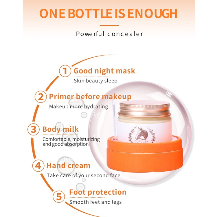 ครีมน้ำมันม้า ผิวหน้่กระชับเต่งตึง หน้าฟู ผิวอิ่มน้ำ BIOAQUA HORSE OIL OINTMENT CREAM [70 กรัม] - รูปที่ 3