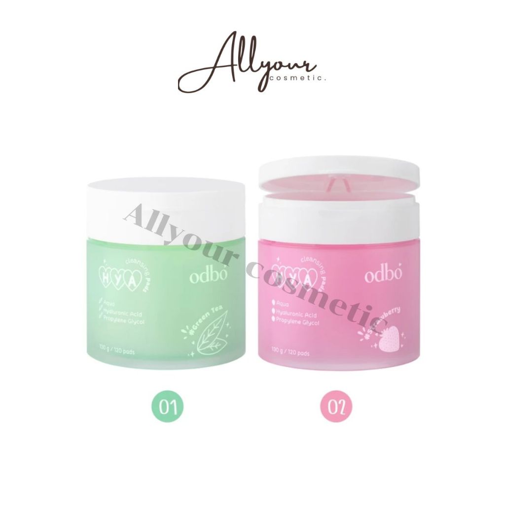 (ของแท้) รีมูฟเวอร์ ODBO Hya Cleansing Pad คลีนซิ่งแพด แผ่นเช็ดเครื่องสำอางโอดีบีโอ ODR03