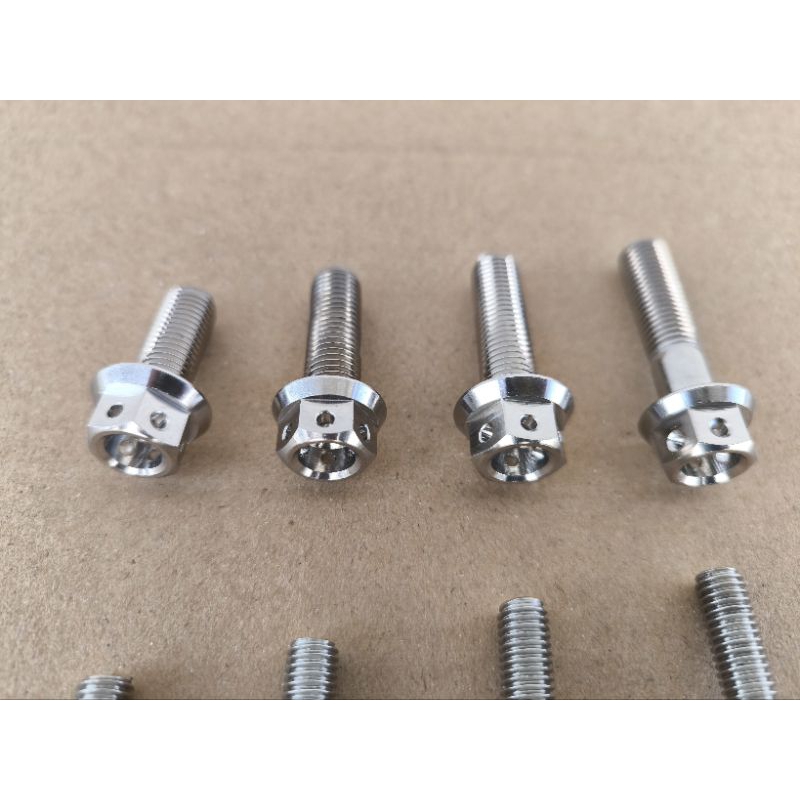 น็อตเลส หัวเจาะ ราคาต่อชิ้น M6(เบอร์10) M8(เบอร์12) M10(เบอร์14) น็อตแต่ง มอเตอร์ไซค์ Motorcycle - รูปที่ 5