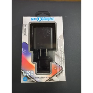 หัวชาร์จ 45W USB Type C Fast Charging หัวชาร์จเร็ว USB A+USB C แบบพกพา ที่ชาร์จ USB C สนับสนุนประเภท C PD