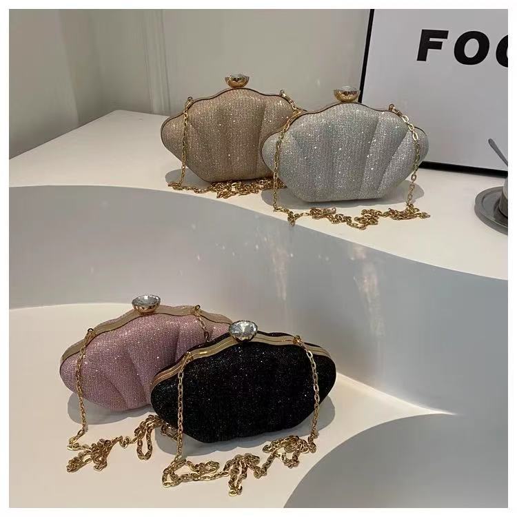【พร้อมส่ง-ราคาดี】กระเป๋าทรงเปลือกหอย-กระเป๋าสะพายไหล่-กระเป๋าสะพายข้าง กระเป๋าใส่ของชำร่วย👛, กระเป๋าใส่ของแต่งงาน👛
