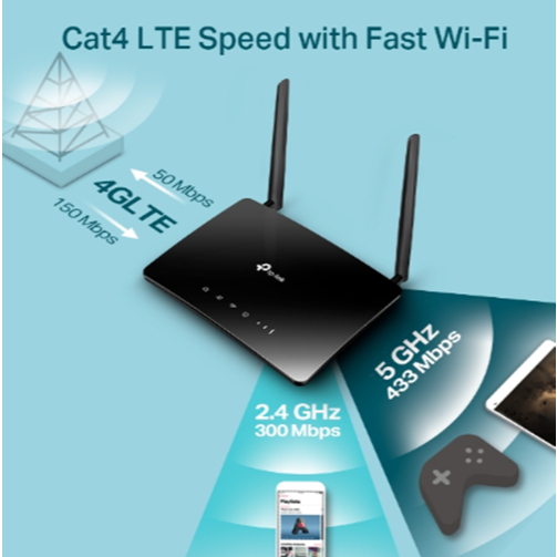 MOBILE ROUTER (โมบายเราเตอร์) TP-LINK ARCHER MR202 - AC750 WIRELESS DUAL BAND 4G LTE ROUTER