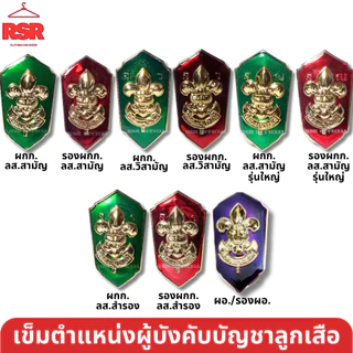 อย่างดี ถูกที่สุด เข็มเรซิ่น เข็ม ตำแหน่งผู้บังคับบัญชา ลูกเสือ เนตรนารี ผู้กำกับ รองผู้กำกับ รวมแบบ