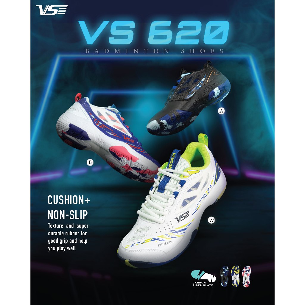 🔥สีใหม่ล่าสุด🔥 VS620 รองเท้ากีฬาแบดมินตัน รุ่น VS620 – มั่นคง เบา กระชับ พร้อมพุ่งทะยานทุกจังหวะ! 🏸👟