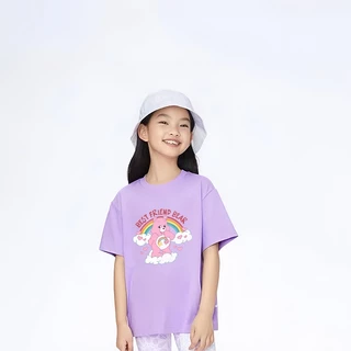 1-12ปี เสื้อยืดเด็กผู้หญิง ลายการ์ตูน เสื้อผ้าสาวๆ ผ้าฝ้ายแท้ แขนสั้น 4 สี เสื้อยืดแขนสั้นเด็กสไตส์เกาหลี