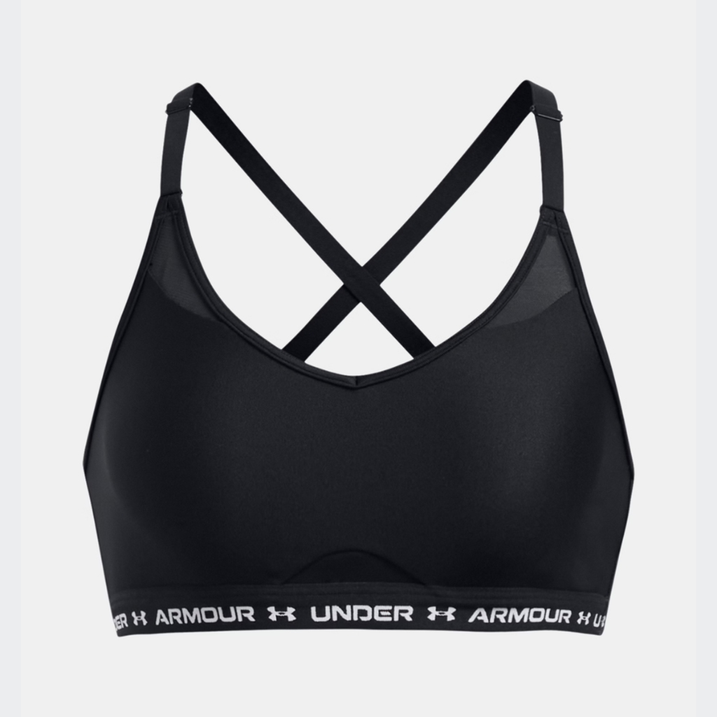 UNDERARMOUR บราสำหรับใส่ฟิตเนส เทรนนิ่งผู้หญิง รุ่น UA Crossback Low Bra/1386424 (ดำ)