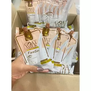 (เซต 10ซอง*น้ำตาล) คาริสต้า เคราตินนมแพะ ซองสีน้ำตาล Carista Goat Milk Premium Keratin