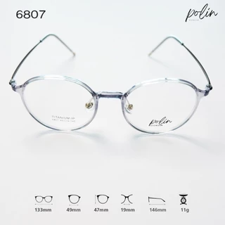 Polin กรอบแว่นสายตา รุ่น 6807 เนื้อวัสดุเบต้าไทเทเนียม ยืดหยุ่น ไม่หัก