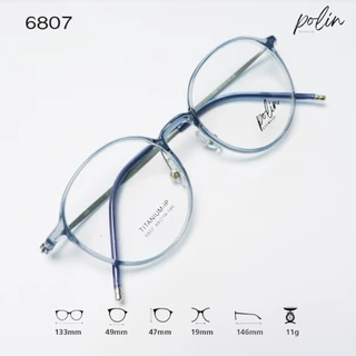 Polin กรอบแว่นสายตา รุ่น 6807 เนื้อวัสดุเบต้าไทเทเนียม ยืดหยุ่น ไม่หัก